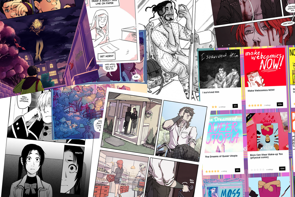 Samples of art of webcomics